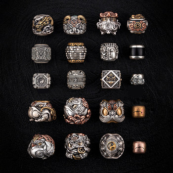 Zhuojian bracelets and beads collection Wenhua Diy accessories Chinese style beads with beads Monkey head Star Moon silver jewelry accessories loose beads
