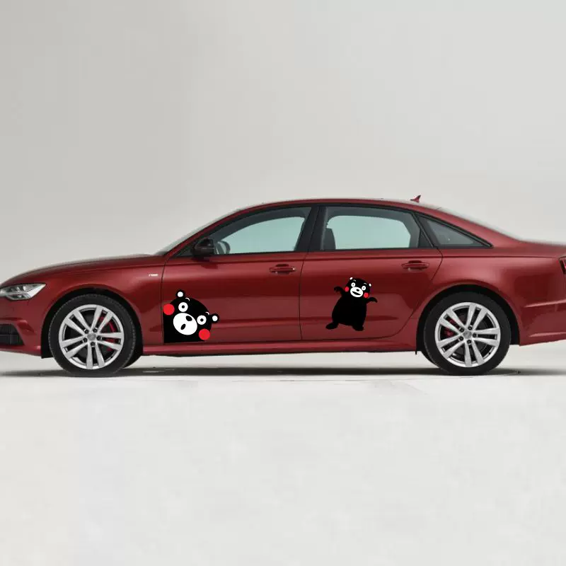 可爱卡通熊本熊车身贴纸黑色小熊本汽车贴画一件定制包邮贴纸