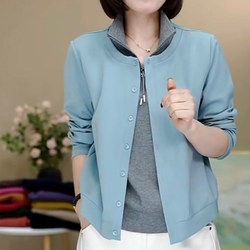 Pure Cotton Women's Loose Casual Faux Two-Piece Shirt Jacket 2026 Spring New Style Trendy Age-Reducing Versatile Top