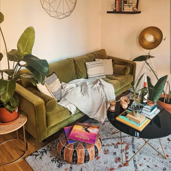 American Retro Light Luxury Velvet Fabric Sofa, Removable and Washable, Double Seat, Straight Row, Simple Modern Style, Suitable for Small Apartments and Guesthouses