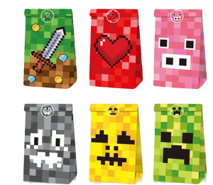 My world game peripheral party TNT gift bag children's birthday gift cowhide paper bag candy handbag
