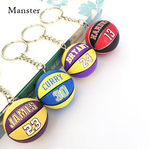 
Team small basketball keychain Lakers Bucks Spurs Nets Celtics fans peripheral creative jewelry pendants