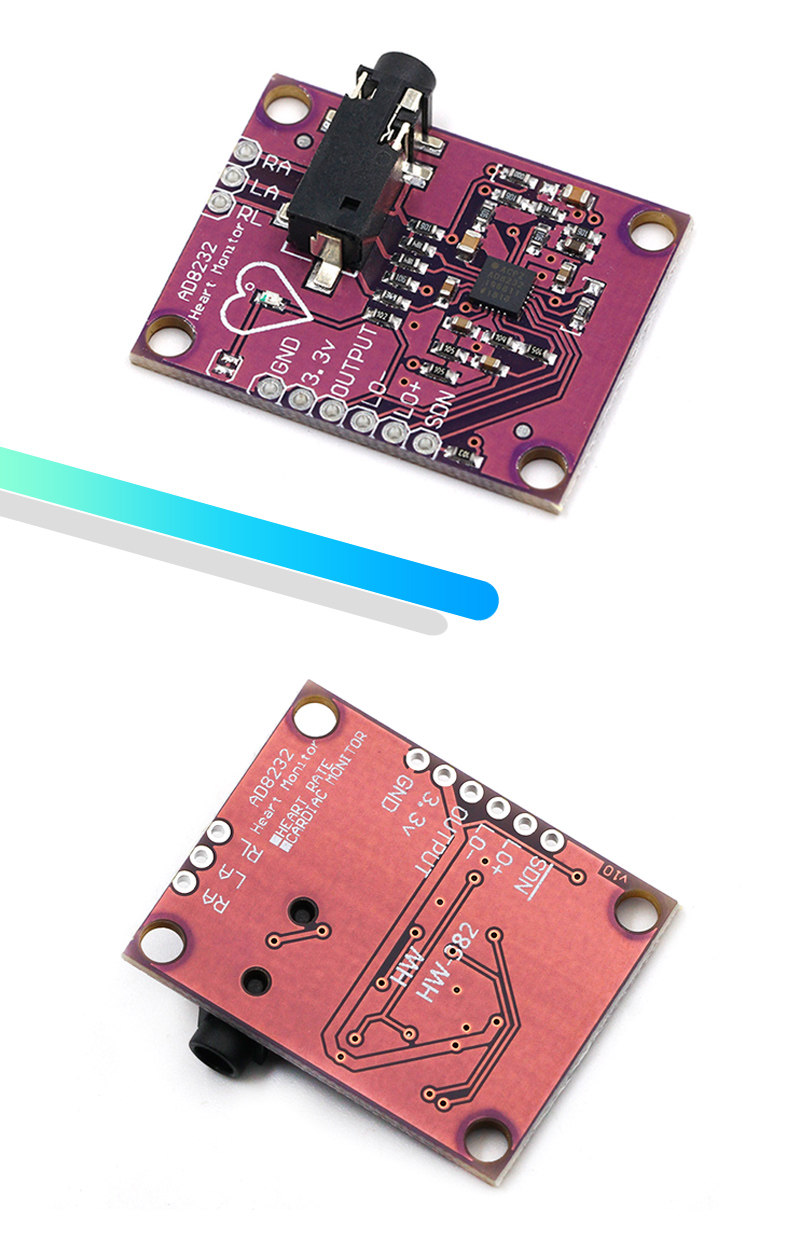 AD8232 ECG Monitoring Sensor Module Cardiac Electrophysiology Pulse ...