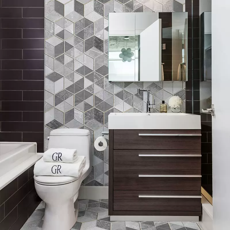 自粘创意水泥质感装饰墙贴地板贴厨房浴室卫生间防水防滑瓷砖