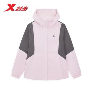 
Xtep velvet windbreaker 2026 spring outdoor sports top women's three-proof jacket 974128160033
