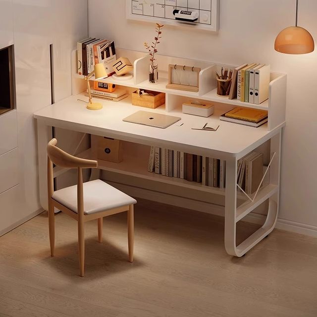 Desk bookshelf integrated desktop computer table home bedroom table ...