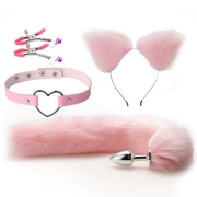 Mèo đêm: Chú mèo nhỏ dễ thương! Tai mèo Headband Fox Tail Đồ chơi Bunny Girl Cosplay Set