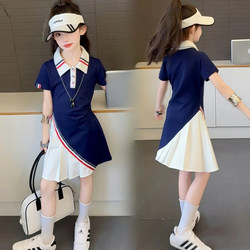 Girls' Super Stylish and Eye-Catching Dress 2026 New High-End Children's Girls' Polo Dress for Older Girls, Stunning Dress