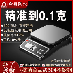 Baby Food Scale, Kitchen Household Electronic Scale, High Precision 0.1g Waterproof Accurate Small Scale for Baking