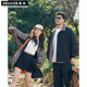 Black and powerful brand fat men's clothing for spring and autumn, double-sided sports windproof jacket, plus fat and larger size new work jacket