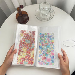 Long Strip Stickers with Pockets for Large-Capacity Storage of Receipts, Notes, Transparent Pvc Straps, Photo Album, Journal Material Collection