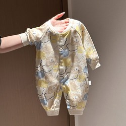 Baby Jumpsuit Long-Sleeved All-Season Pure Cotton Class a Newborn Cute Clothes for Boys and Girls Baby Romper for Going Out