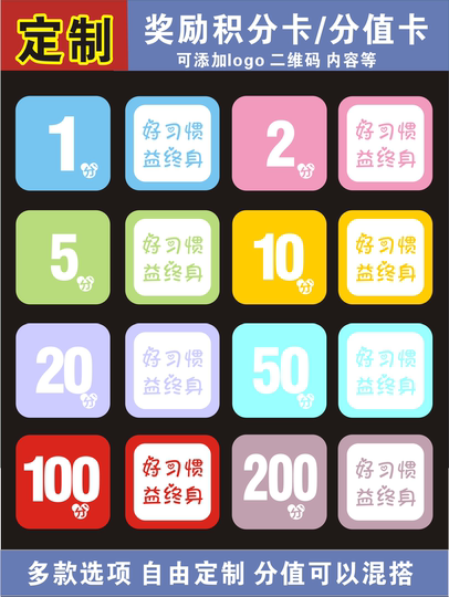30 Cartes De Récompense Personnalisables Pour Enfant – Bon Cadeau Motivation Et Félicitations
