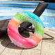 Swimming ring adult thickened lifebuoy for boys and girls anti-rollover rainbow floating ring for beginners baby adult armpit ring