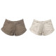 GYOKUU Oats/Khaki 2 colors Low waist wash ultra short basic denim shorts