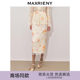 MAXRIENY Chinese sweet Organ yarn skirt 24 autumn and winter new heavy industry embroidered long skirt
