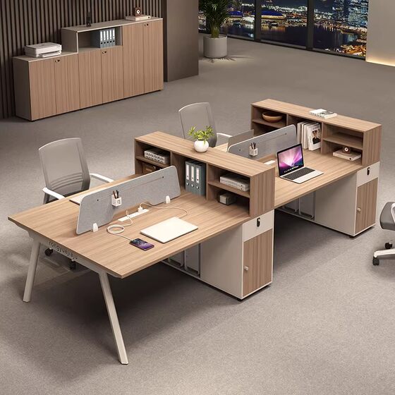 
Office staff desk and chair combination simple modern 246 staff station partition card seat office desk