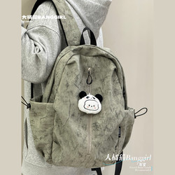 New Retro Backpack Men's Mountaineering Bag Backpack Junior High School Student Travel Bag Personalized High School Student College Student School Bag Female