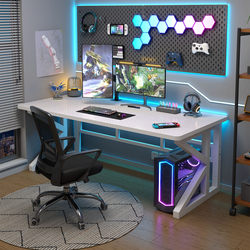 Solid Wood Double Computer Desk Desktop Bedroom Home Office Desk Student Desk Simple Table Workbench Gaming Desk