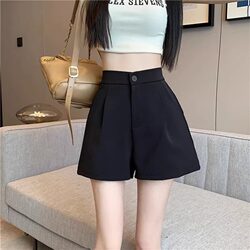 Chiffon Suit Shorts for Women, Summer 2026 New High-Waisted A-Line Wide-Leg Pants for Petite Figures, Casual Hot Pants