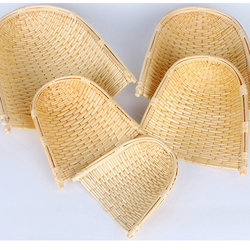 Mini Household Dustpan Storage Basket Pure Handmade Wicker Rattan Products Dustpan Wicker Large, Medium and Small for Restaurants
