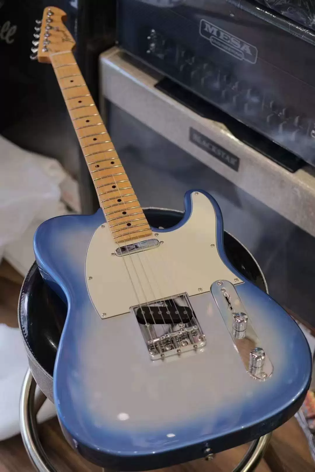 现货日本Keipro KT100 Tele电吉他金属蓝渐变单线圈枫木2023年