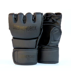 Adult Boxing Training Gloves, Half-Finger Mma Free Fighting Gloves for Men and Women, Mixed Martial Arts Punching Bag Gloves