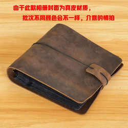 Genuine Leather Retro 3inch Photo Album, Polaroid Photo Album, Interstitial Small Photo Album, Commemorative Album, Bill Card Storage Album