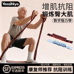 Resistance Band for Muscle Building, Digital Resistance Band for Middle-Aged and Elderly Leg Strength Training, Elastic Band for Rehabilitation of Gluteus Maximus