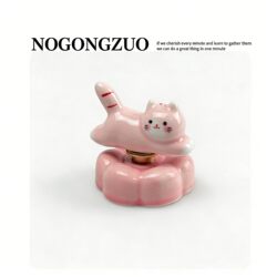 【Cute Spinning Cat】Jingdezhen Ceramic Ornament Cute 3D Ceramic Spinning Desktop Decoration Gift