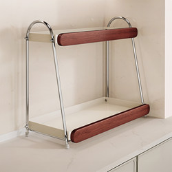 Handsome-Style Seasoning Storage Rack, Kitchen Vintage-Style Spice Multi-Functional Storage Shelf Box, Multi-Layer Countertop Household Use