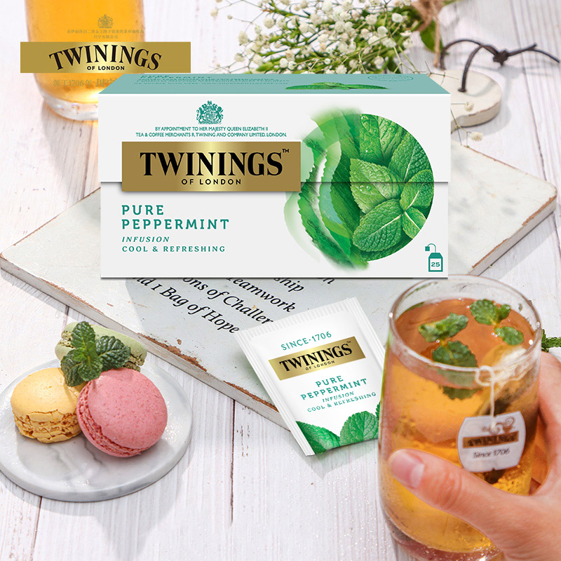 波兰原装进口，Twinings 川宁 沁心薄荷叶茶  25片*2盒