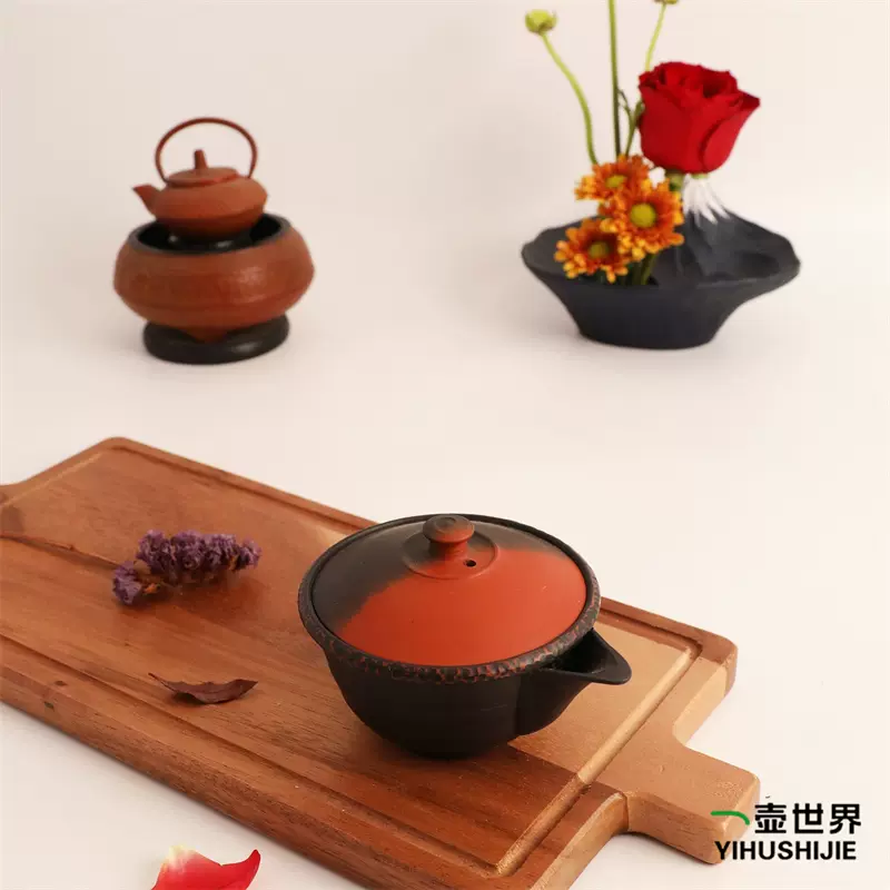 日本常滑烧宝瓶 风月 定制款-2朱泥窑变110ml纯手工日式紫砂茶具-Taobao
