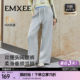 Manxi Maternity Wide Leg Pants Autumn Adjustable Double Waist Design Plaid Full Pregnancy Casual Pants 2025 New Style