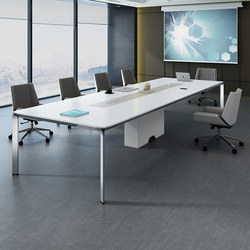 High-End Atmospheric Conference Table Long Table Simple Modern Alloy Large Plate Training Table Conference Room Table and Chair Combination