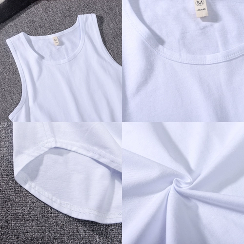 Хлопковый длинный цветной летний жилет, футболка без рукавов, эффект подтяжки, свободный крой, средней длины, европейский стиль