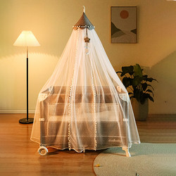 Coolbaby Crib Mosquito Net with Stand, Palace-Style, Home Use, Adjustable Height, Children's Mosquito Net, Blackout