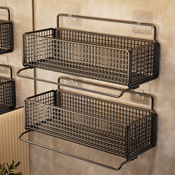 Wall-Mounted Bathroom Shelf, No-Drill Installation, Wall-Mounted Bathroom Shelf, Toilet Washbasin Storage Rack