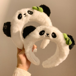 Cute Cartoon Panda Plush Headband for Women, Special for Face Washing, Makeup, Funny and Creative Headband, Zoo Hairpin, Hair Accessory