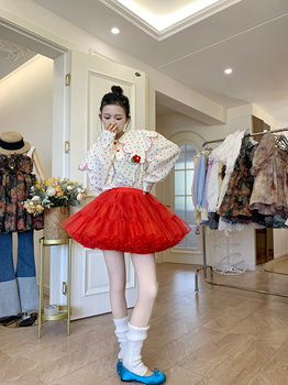 Organza skirt tutu skirt princess skirt ballet style half mini skirt