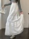Gentle style and sweet wood ears with elasticity and slim high waist A-line cake mid-length skirt spring and autumn new women's clothing
