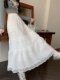 Gentle style and sweet wood ears with elasticity and slim high waist A-line cake mid-length skirt spring and autumn new women's clothing
