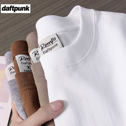 260g Heavyweight Xinjiang Pure Cotton Round Neck Loose Thick American Retro Pure White Small Neckline Short-Sleeved T-Shirt for Men and Women