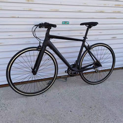 Carbon Fiber Road Bike, Wind-Breaking, 16-Speed, Curved Handlebars, Smooth Shifting, No Derailleur Hanger, Internal Cable Routing, 700C