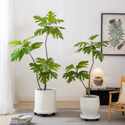Artificial Green Plants, High-End Light Luxury Living Room Decoration, Bionic Plants, Floor-Standing Potted Plants, Large Bread Tree