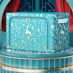 Storage Box Chinese Style Household Wardrobe Clothes Organizer Box Quilt Foldable Large Capacity Storage Basket Bai Na Box