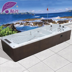 Purple Leaf Surf Massage Bathtub Extra Large Swimming Pool Courtyard Garden Swimming Pool Spa Couple's Fun Bathtub