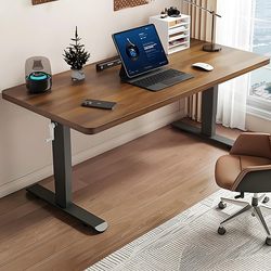 Solid Wood Adjustable Computer Desk Desktop Bedroom Study Desk Student E-Sports Desktop Home Simple Work Desk
