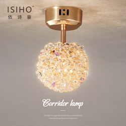 French-Style Light Luxury Crystal Hallway Corridor Light, Modern Minimalist Entrance Foyer Balcony Internet-Famous Ceiling Light, Zhongshan Lighting Fixtures
