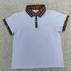 New summer yellow plaid leader sports and leisure T-shirt bead floor cotton